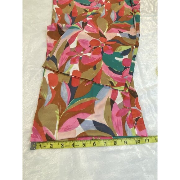 Charlie CWB Apparel Wide Leg Floral Womens Pants Sz M Poly Spandex With Pockets - Picture 8 of 10
